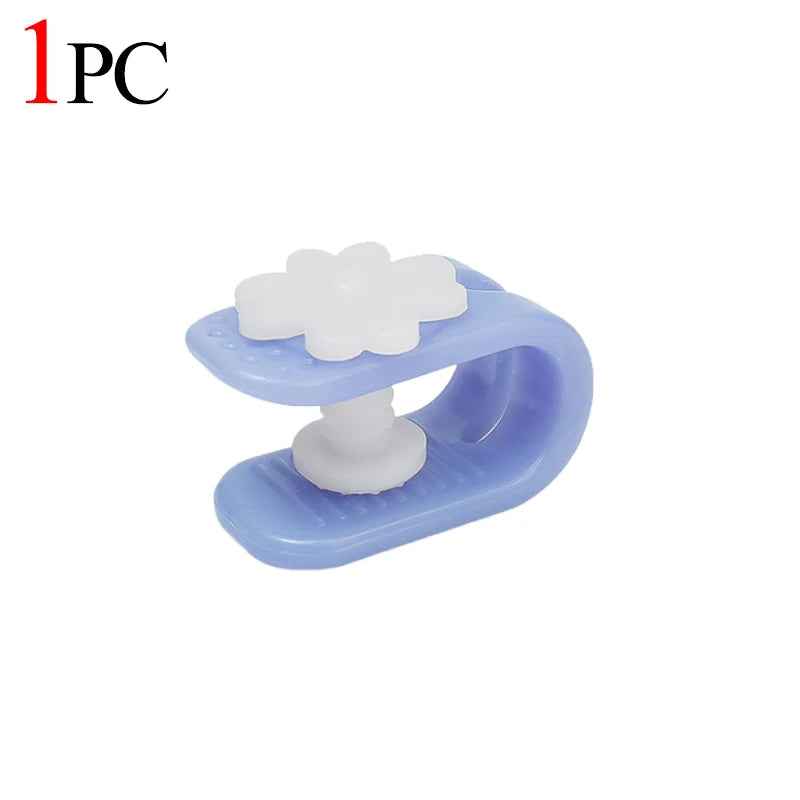 clips fixation violet rose bleu fleurs blanches moderne pratique 12pcs