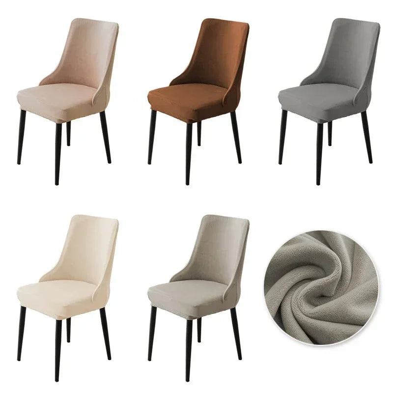 chaise velours moderne beige marron gris vert couverture polyester mariage banquet hôtelintérieur decoration