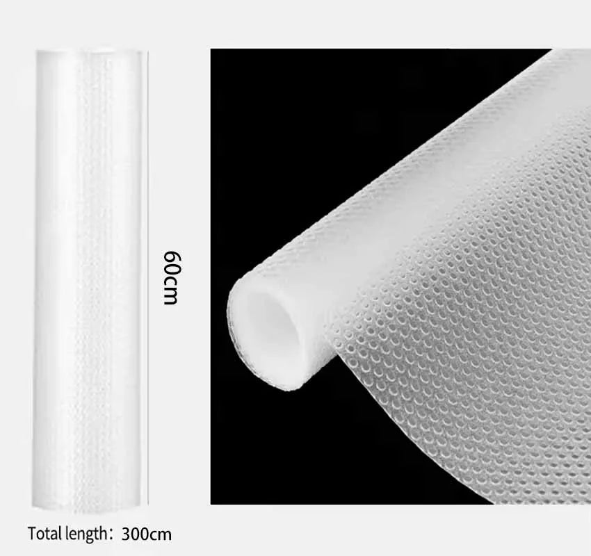 tapis anti dérapant eva perforé transparent pratique armoires cuisine chaussures comptoirs 30x100cm 45x150cm 60x500cm