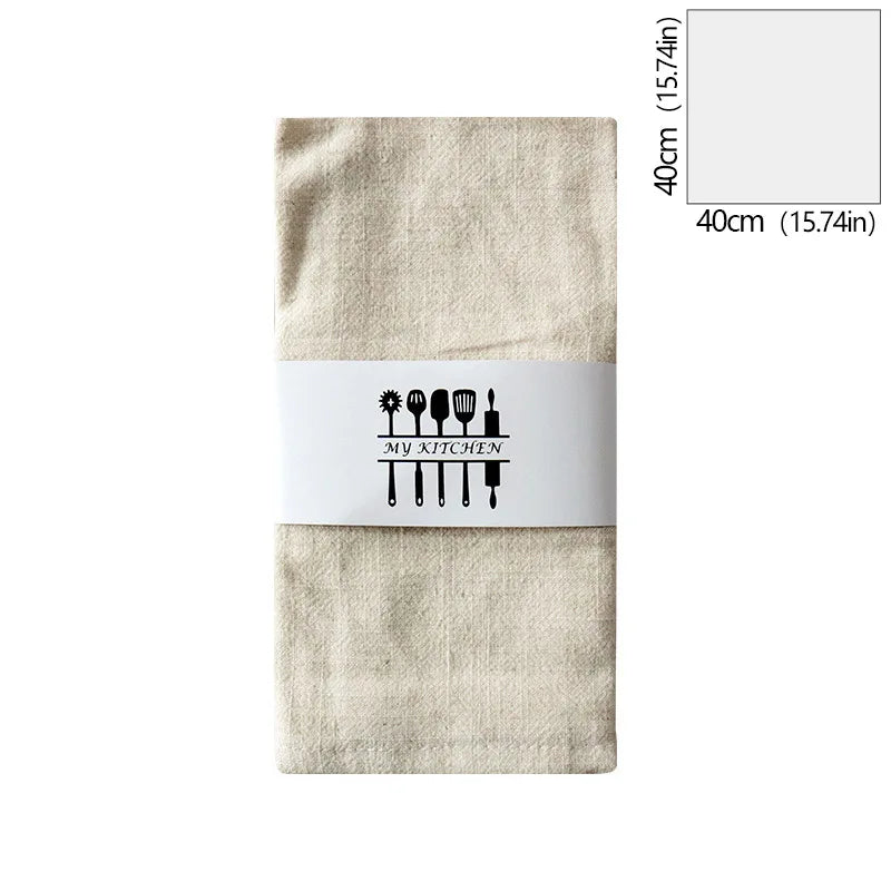 serviettes table coton texture lin moderne vert jaune gris rose beige blanc opaques clips