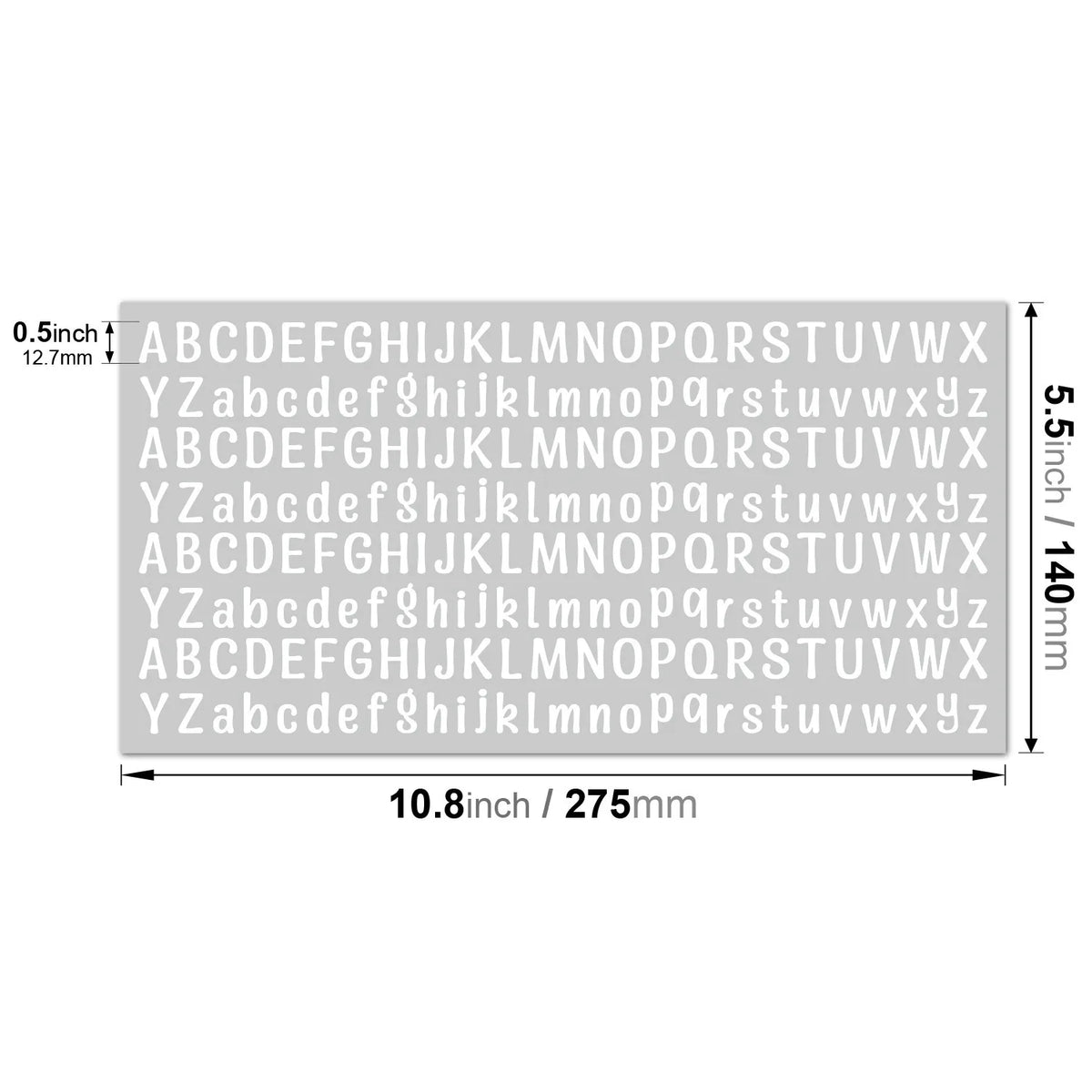 sticker alphabet multicolore lettres majuscules minuscules enfants deco 12ans autocollant vinyl opaque