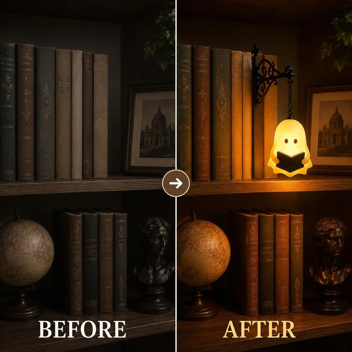 lampe suspendue vintage fantôme citrouille halloween décoration maison noire blanche jaune floral