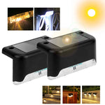 lampe solaire led moderne noire adhésive compacte extérieure balcon jardin vis