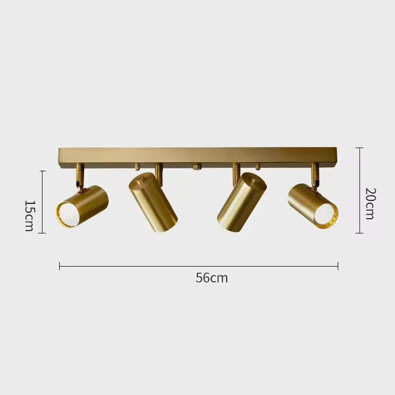 Spot lumineux moderne or métal poli lumières surface led facile chambre cuisine