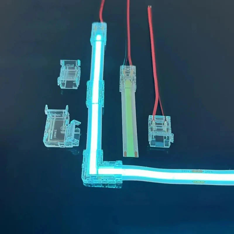 connecteurs led blanc jaune vert bleu 5v 48v 5mm 8mm 10mm clips transparents modernes