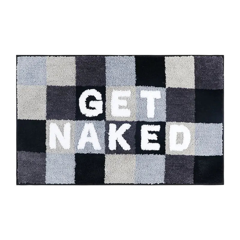 tapis bain antidérapant lettres relief moderne couleur noire blanche bleue rouge jaune rose