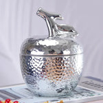 boîte bijoux fruit forme céramique or argent texture martelée moderne décoration rangement