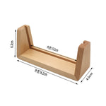 support présentation bois moderne brun foncé carte visite pouces minimaliste