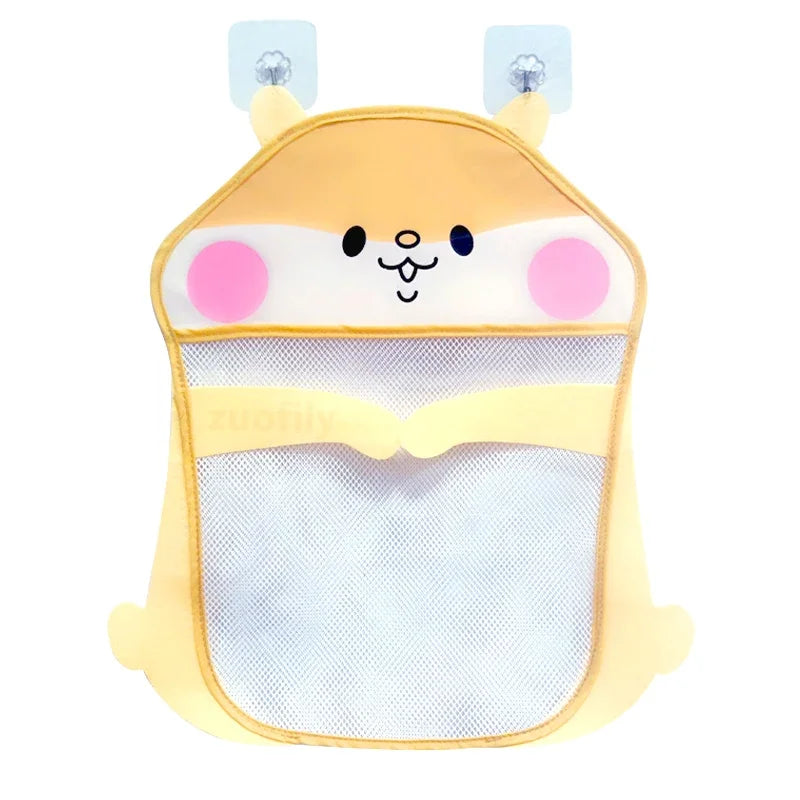 Sac rangement bain maille fine blanc succion moderne jouets bain shampooing savon brosse