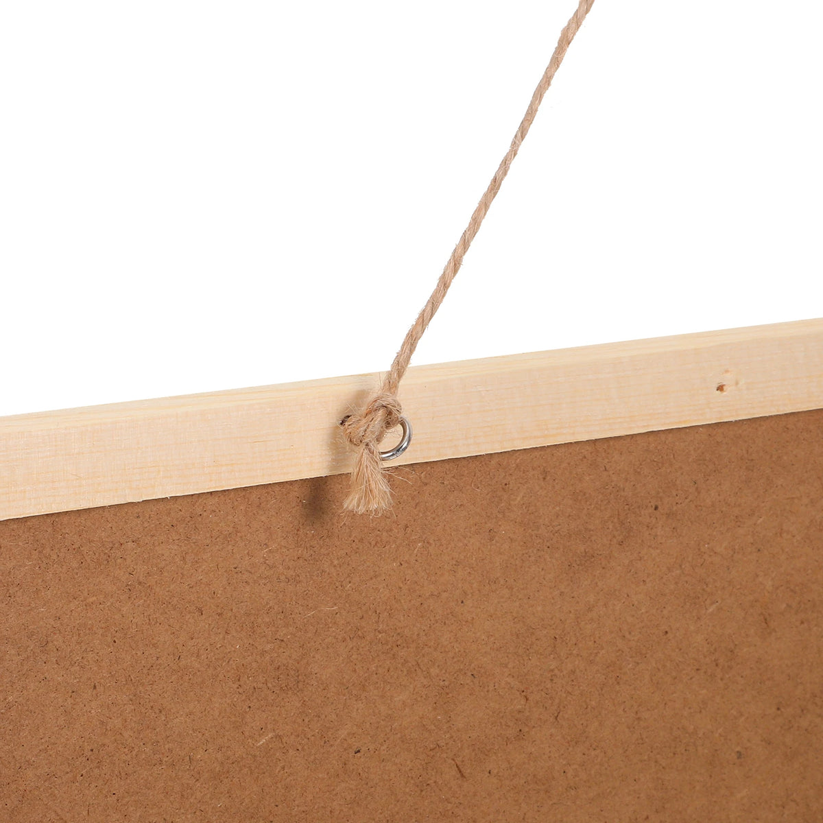 tableau noir suspendu bois cadre simple rustique noir beige clair