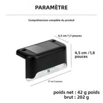 lumière solaire extérieure noire ip65 moderne pièces éclairage marche led minimaliste