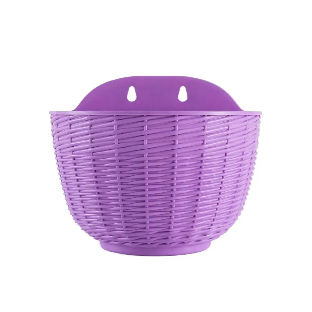 panier suspendu tissé moderne blanc bleu clair rose orange grille protection