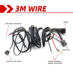 barre led noire moderne 30w 240w ip68 clips vis câbles combo 50inch