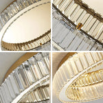 plafonnier led transparent moderne strass brillant diametre 800mm doré