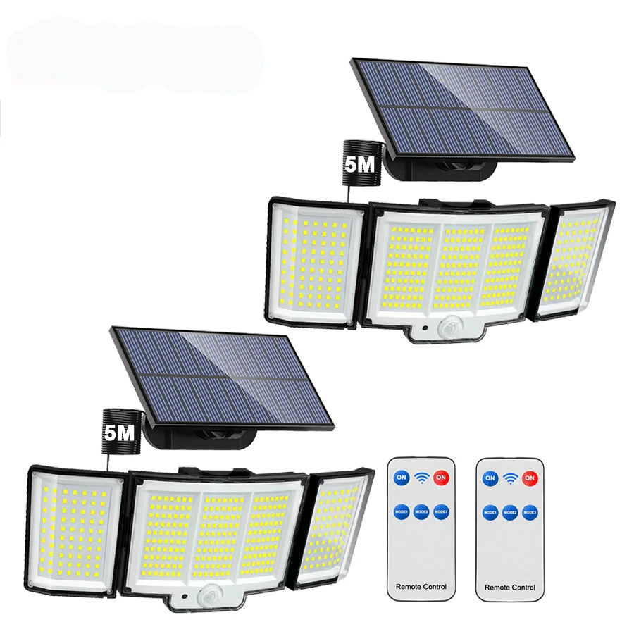 lampe solaire led extérieure imperméable ip65 détecteur mouvement modes éclairage moderne clips