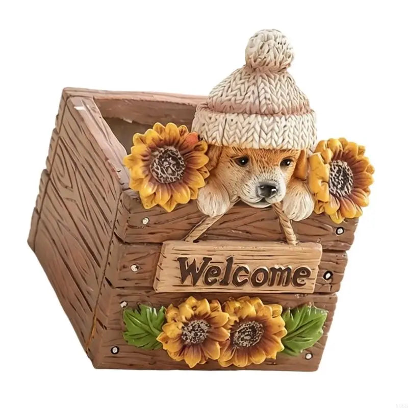 cache coussin décoratif rustique animaux mignons fleurs feuilles bienvenue maisonextérieurintérieur multicolore