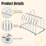 organisateur tranches pain argenté réfrigérateur toast holder slicer rangement rétro utilitaire pieds billes