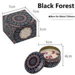 bougie parfumée cire soja boho chic motif mandala couvercle boîte rangement