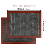 tapis cuisson silicone beige noir rouge texture tissée moderne clips antiadhésifs