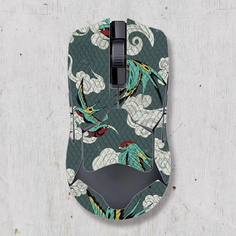 souris gamer antidérapante adhésive caoutchouc graphique moderne noir rouge bleu
