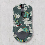 souris gamer antidérapante adhésive caoutchouc graphique moderne noir rouge bleu