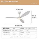 ventilateur led lumière télécommande blanc noir marron moderne traditionnelintérieurextérieur