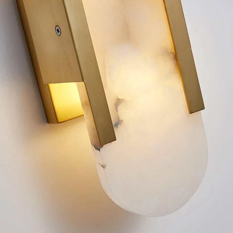 lampe murale moderne marbre blanc doré fixée mur éclairage quotidien halogène 220V 110V 249