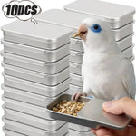 boîtes rangement argentées portables modernes bijoux pilules 10pcs métal