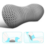 coussin lombaire mousse mémoire forme gris maille ergonomique polyester non amovible