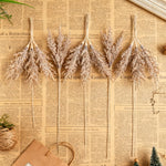 décoration intérieure branche séchée dorée naturelle feuilles fines blanc rose pâle beige clair rustic
