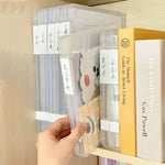 boîtes rangement documents transparentes moderne clips étiquettes imperméables plastique A4