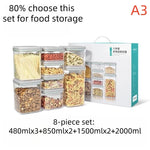 boîtes rangement transparentes hermétiques sans BPA alimentaires sèche noix moderne minimaliste washables