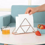 porte serviettes moderne or rose gold noir argenté triangle geometrique deco table restaurant événement
