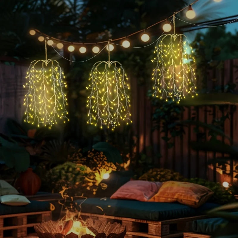 guirlande lumineuse led blanc doré filament moderne clips modes étanche noël fête maisonextérieur