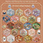 sticker book miniature scenes spiral binding colorful animal stickers creative journal supplies kawaii numbered