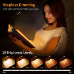 lampe lecture rechargeable led noir blanc intensité variable étude soin yeux moderne minimaliste clip