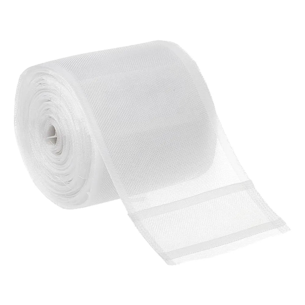 ruban plis polyester blanc translucide moderne 10m adhésif rideaux couture plissage