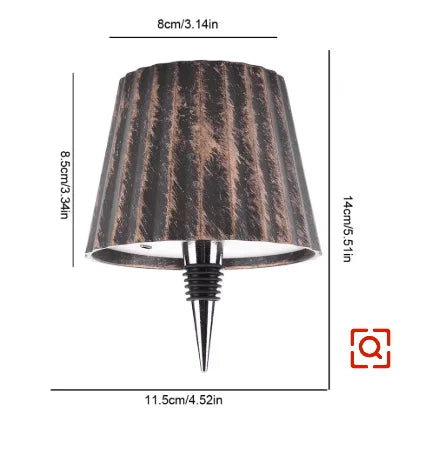 lampe bouteille vin noir tactile led sans fil moderne chambre table