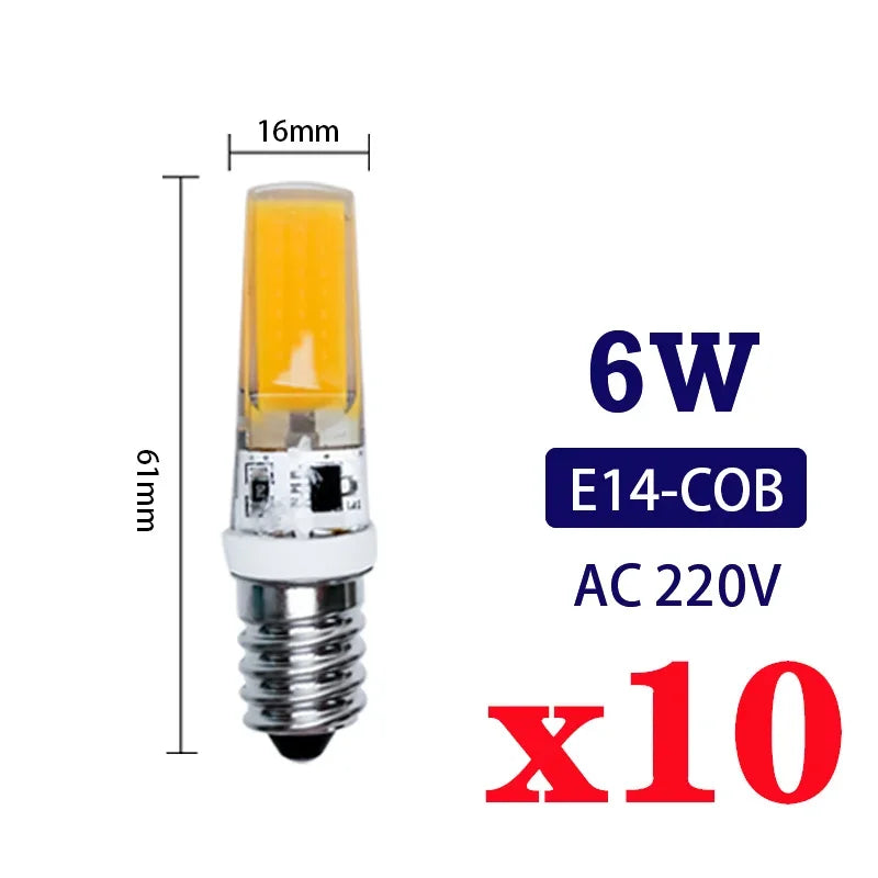 ampoules led g4 g9 e14 3w 6w blanc chaud jaune modernes lustre chambre 20000h