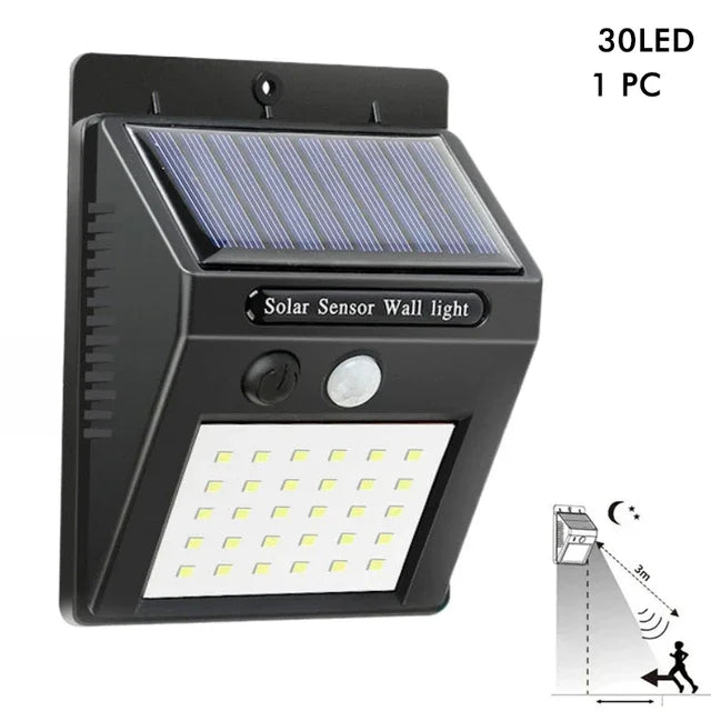 lampe solaire murale noire panneau photovoltaïque led blancs ip65 moderne contrôleextérieur contemporain