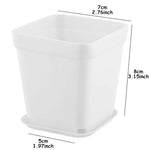 pots fleurs blancs modernes plateau drainage adhésif set 10 20 pots carreaux plastique