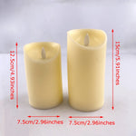bougies led blanc crème effet flamme réelle sans danger moderne décoration mariage fêtes rondes