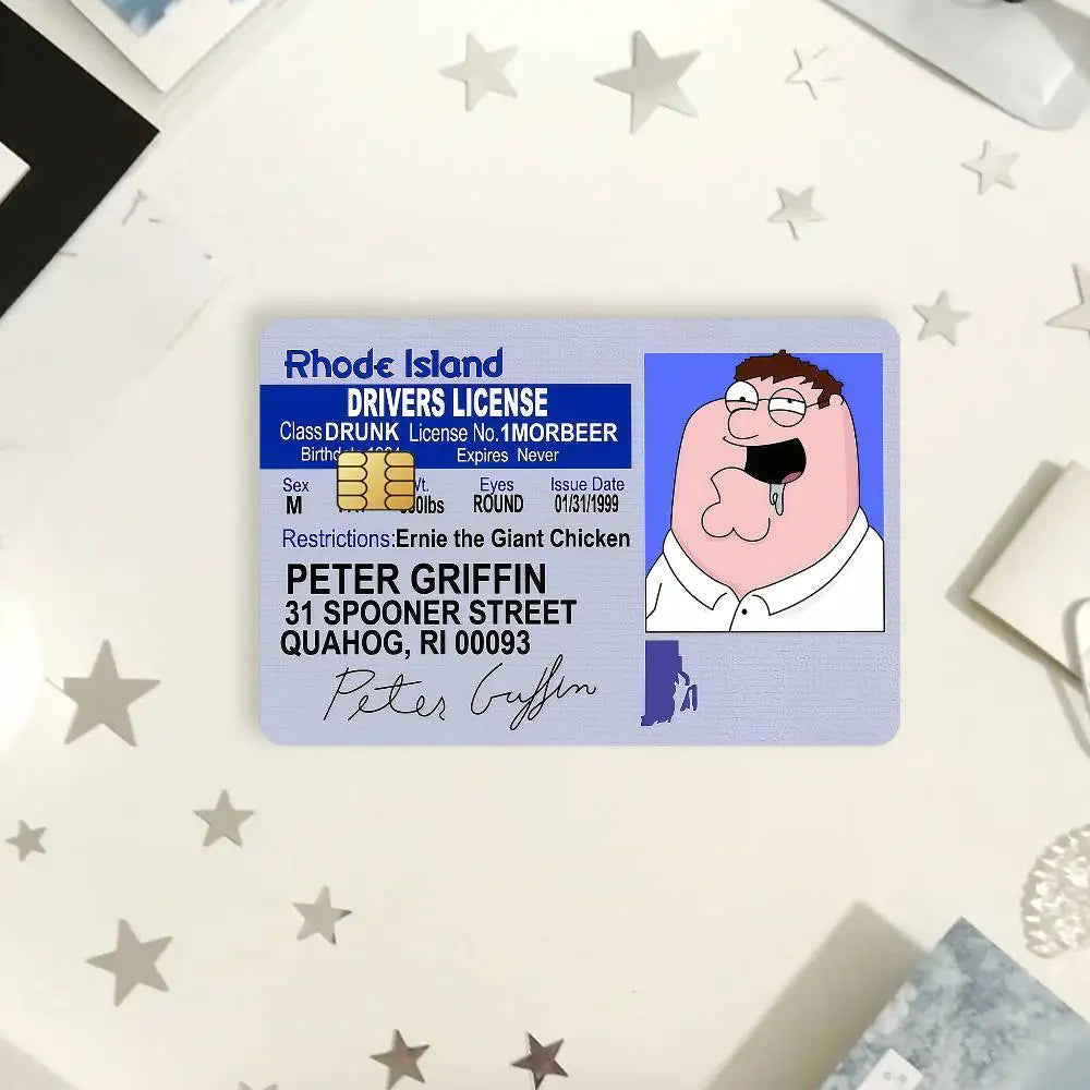 cartes d'identité personnalisées dessins animés adhésifs humour bleu blanc noir orageuses pochettes rangement