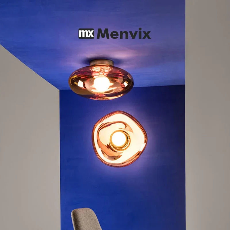 appliques murales modernes lampes led verre translucide forme organique suspension chambre cuisine salle manger