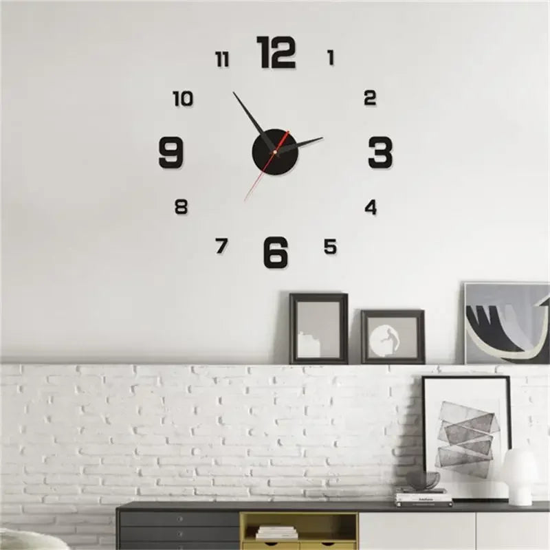 horloge murale luminose décollable chiffres brillants moderne minimalisteintérieur chambre salon