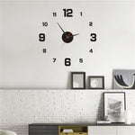 horloge murale luminose décollable chiffres brillants moderne minimalisteintérieur chambre salon