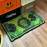 tapis antidérapant doux billets banque vert rose bleu moderne chambre salon
