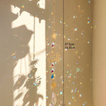 décoration murale suncatcher or multicolore fleur lotus artisanal bohèmeextérieur chambre jardin