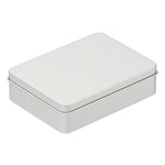 boîte rangement métal argenté moderne boîte cosmétique storage box respectueux environnement 95x70x25mm