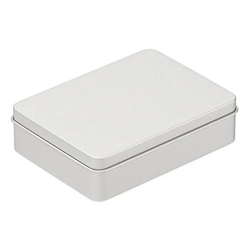 boîte rangement métal argenté moderne boîte cosmétique storage box respectueux environnement 95x70x25mm